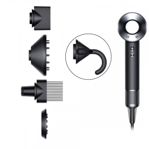 Фен Dyson Supersonic (черный/серебристый) с 5 насадками